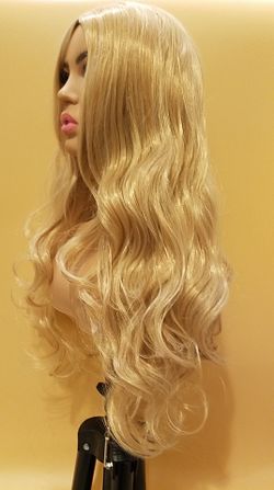 Long Gold Wavy Wig