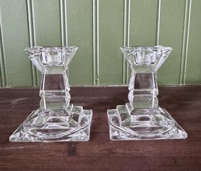 Vintage crystal candlesticks