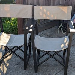 Folding Director Style Chairs. Set of Two (2)