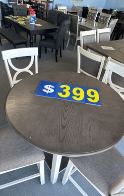 Round Table Height Dining Set 