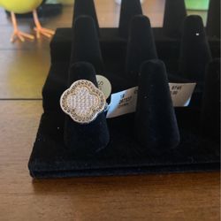 Sterling Silver 14k CZ Ring