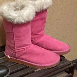Pink Furry Boots 
