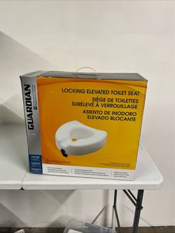 Guardian Locking Elevated Toilet Seat Riser 5” Raised 350 lb Capacity