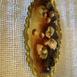 Limoges porcelain serving dish from France