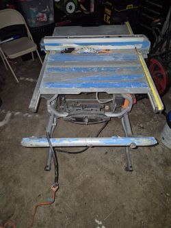 RIDGID Portable Jobsite Table Saw with Rolling Stand – Works Great