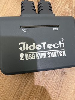 2 port HDMI KVM switch with cables and selector
