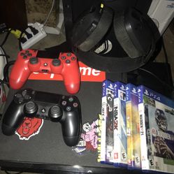 Ps4 Slim Pro 2 Controllers In Great Condition I Still Have PS plus On It Madden 22 2k22 Cod Modern Warfare , COLD WAR , vanguard UFC 4  