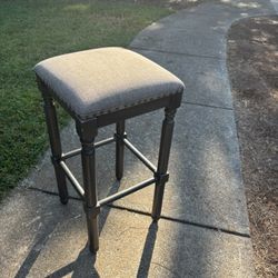 Gray Cloth Barstool