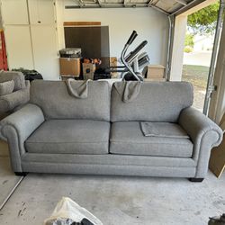 Gray Bassett Couch Sofa (Ahwatukee Area)