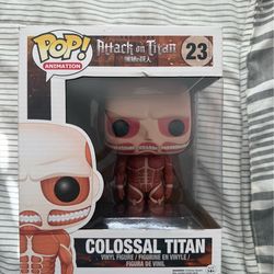 Colosal Titan funko pop in box