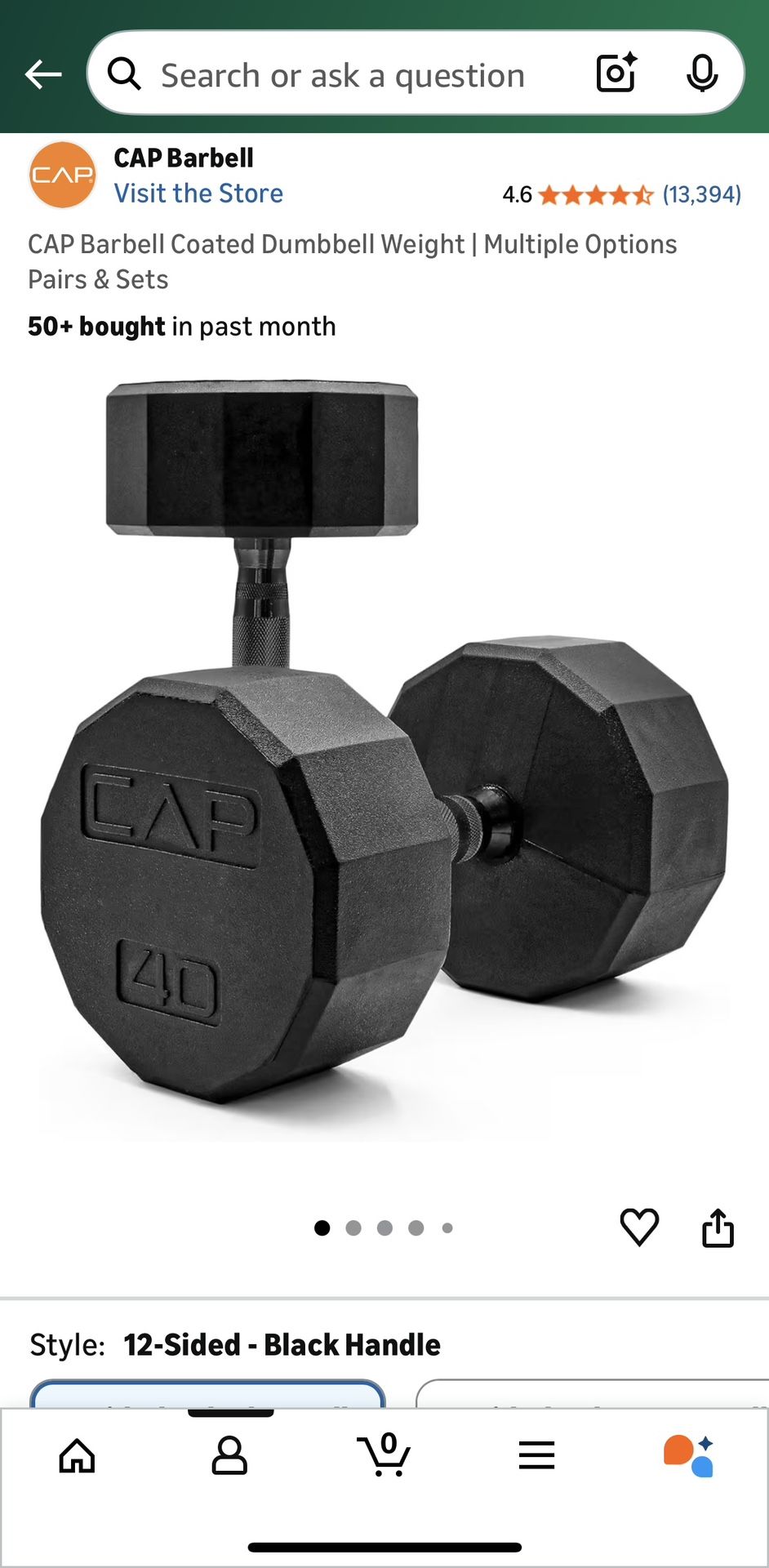 Cap Dumbbell Weights
