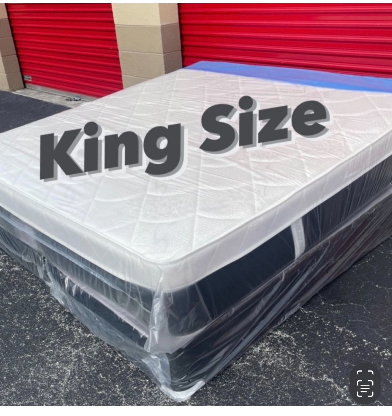 NEW Mattress King Size Plush Pillowtop With Box Spring // Offer  🚚