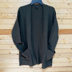 EXPRESS Olive Green Stretchable Soft Knit Open Front Sweater Cardigan Size XS