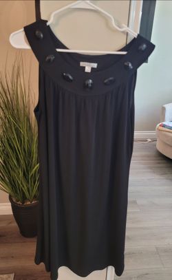 Black Sleeveless Dress with Gem Embellishments Size 14
