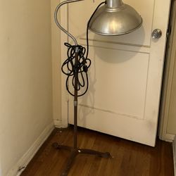 Vintage Industrial Floor Lamp With Heat