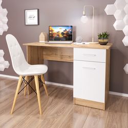 White And Natural Color Desk / Brand New In Box / Assembly Required