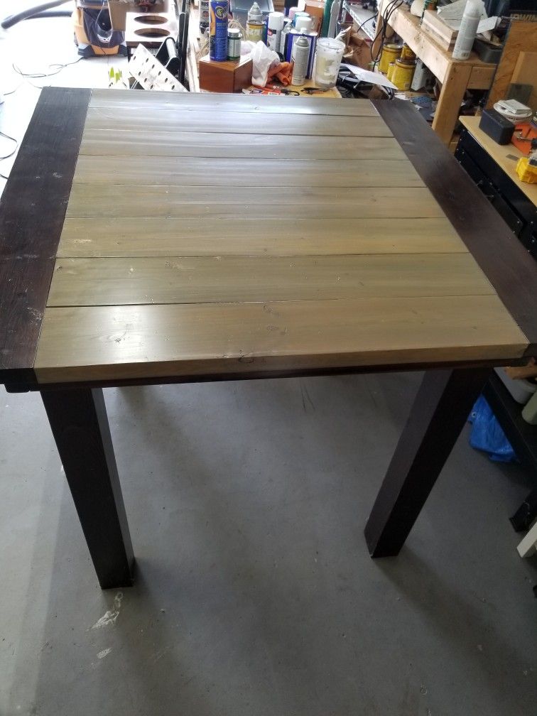 Bar Height Wood Table
