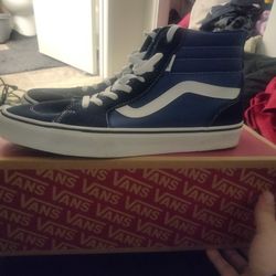 Vans high top skating shoes blue size 11