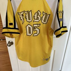 Vintage 90s Y2K FUBU Champions League Baseball Jersey 