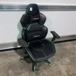 Arrozi Gaming Chair Black W/ Green Accents Rolling Office Furniture 