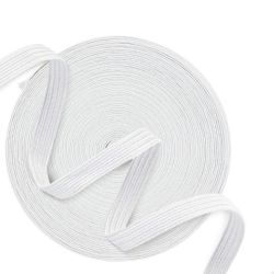 10-Yard Elastic Band for Sewing mask, 1/4” Knitted Elastic Stretchy Cord for Ear Loop Crafting Homemade mask DIY(White)