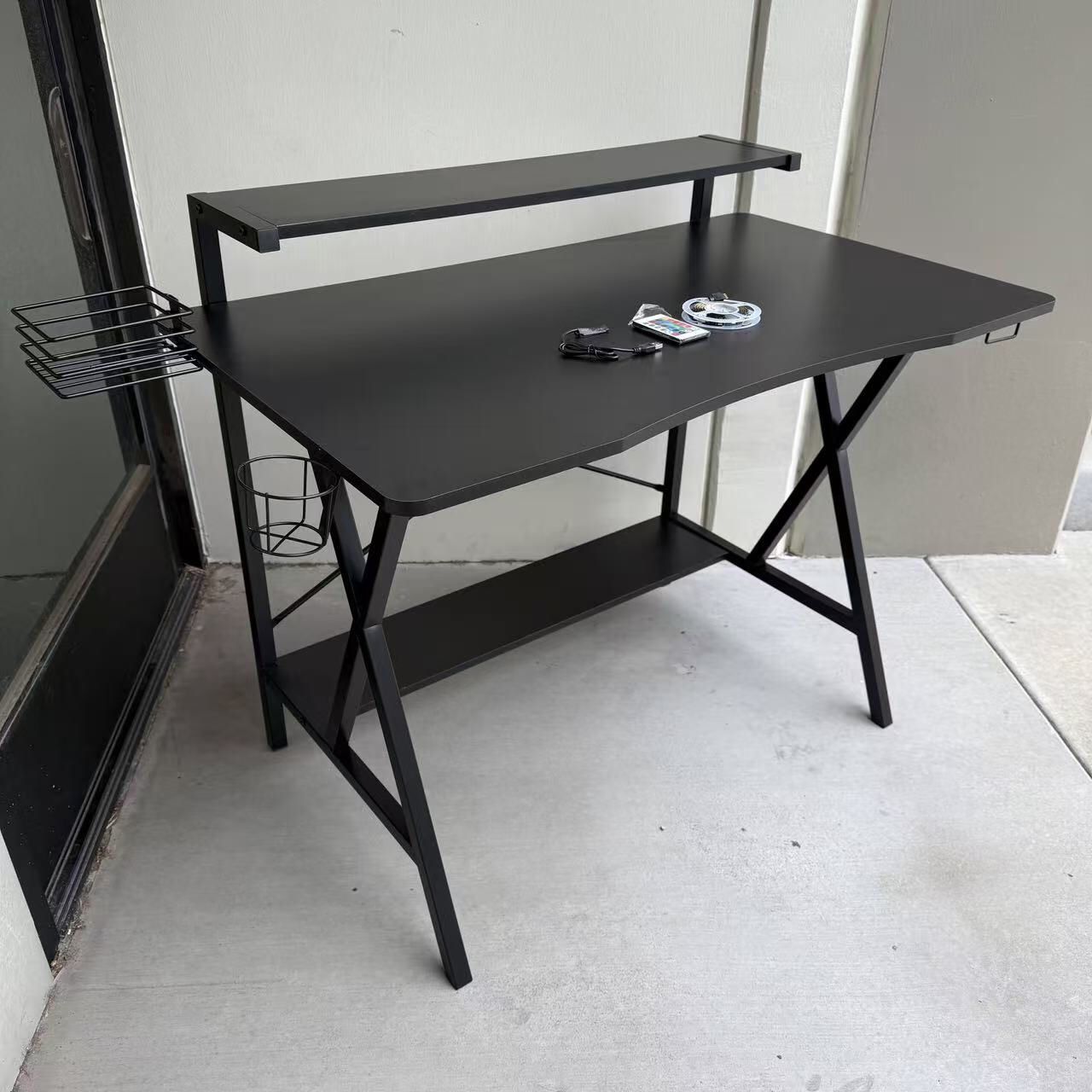 New In Box 42”Lx22”Dx37”H Desk Office Computer Accent Table With Drawer Brown Color Home Furniture