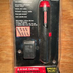 2.4 Volt Craftsman Cordless Screwdriver