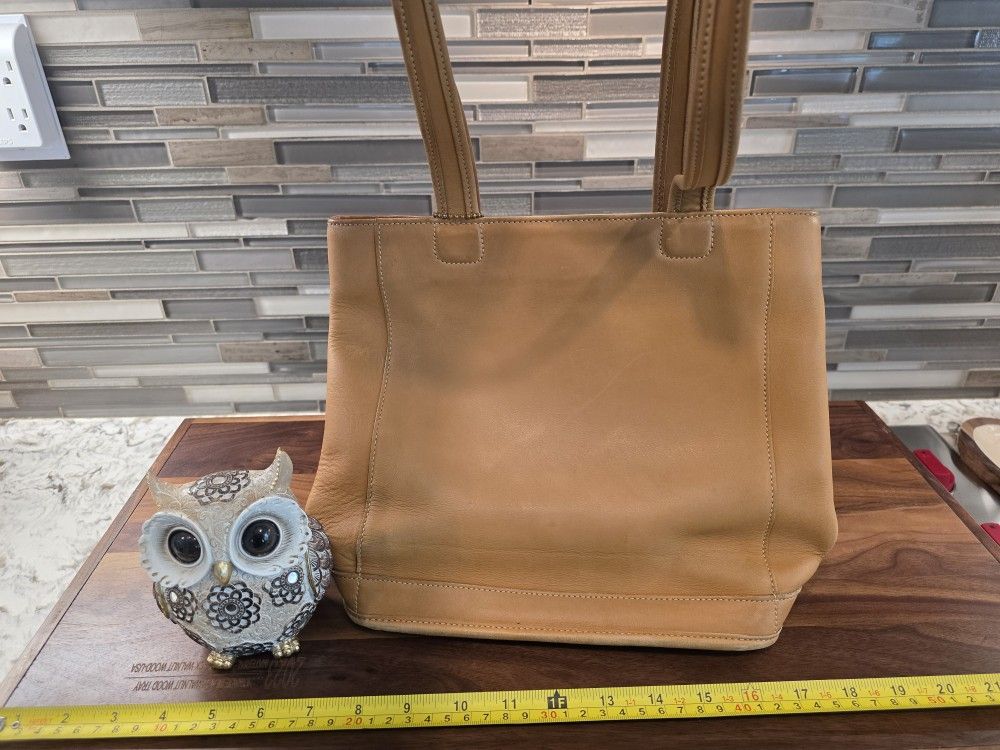 COACH Tote Bag Half Shoulder Vintage Brown