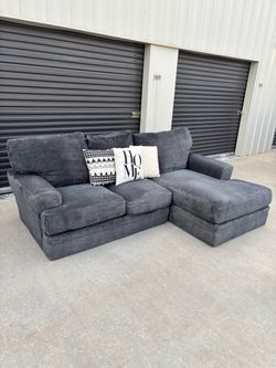 Right Facing Chaise Dark Grey Sectional Couch.$449 OBO.