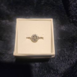 10k White Gold Engagement Ring