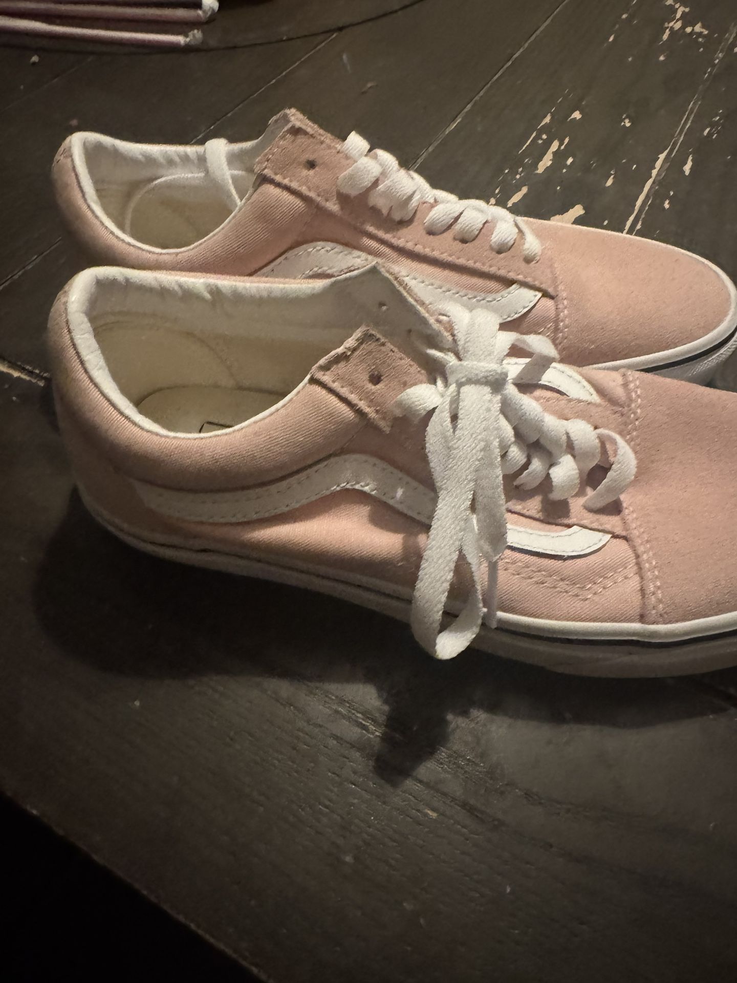 Baby Pink Old Skool Vans (Low top)