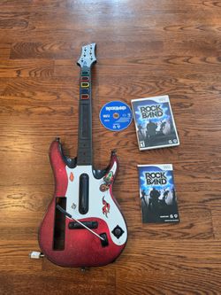 Nintendo wii guitar Hero guitar with Rock Band video game
