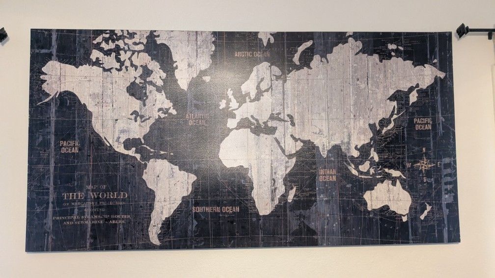 World map On Canvas
