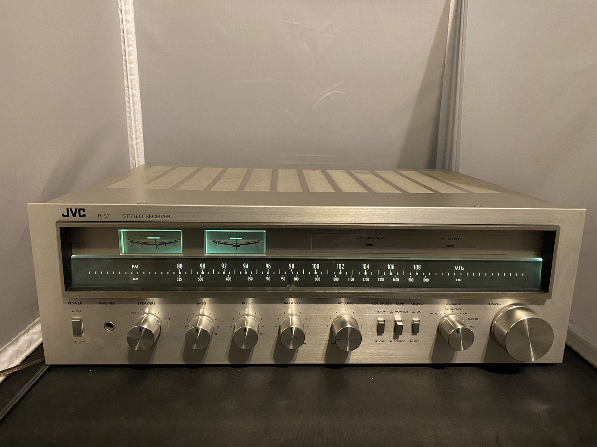 Vintage JVC R-S7 AM/FM Stereo Receiver Silver Tuner Amplifier. for Sale ...