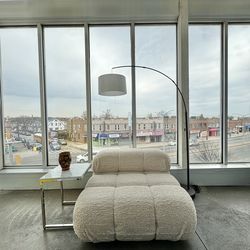 Rove Labs Marshbello Art Deco Midcentury Modern Minimalist Beige Modular Sofa Couch (🚚 Free Delivery)