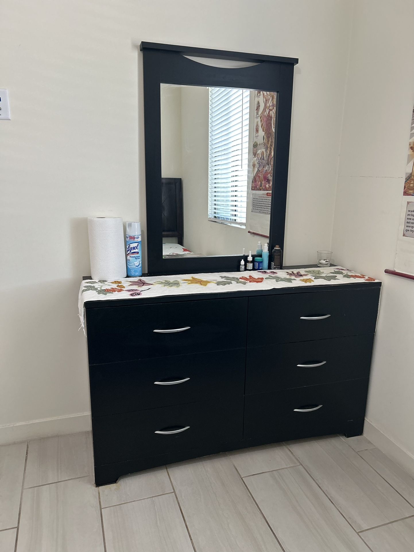Queen Bed, mattress And Dresser/mirror
