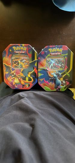 Mega Charizard X and Y tins