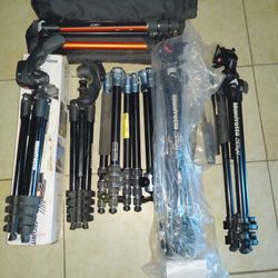 Manfrotto and Joby Tripods. 