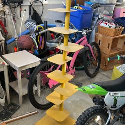 Vertical Book Shelf Yellow