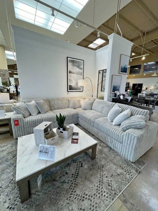 GREY CORDUROY BRAND NEW SECTIONAL SAME DAY DELIVERY