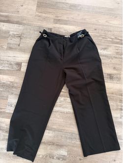 Black tailored wide leg pant