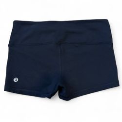 Lululemon black low waist short shorts 