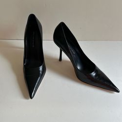 Steve Madden Pump low Heels black Leather Size 6.5 m