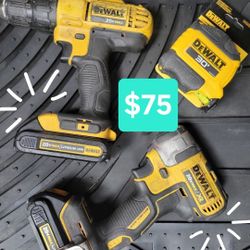 Dewalt Drill & Impact w/ batteries Bundle 