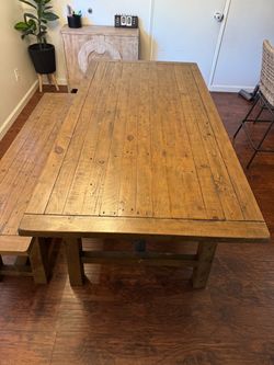 Real wood dining table