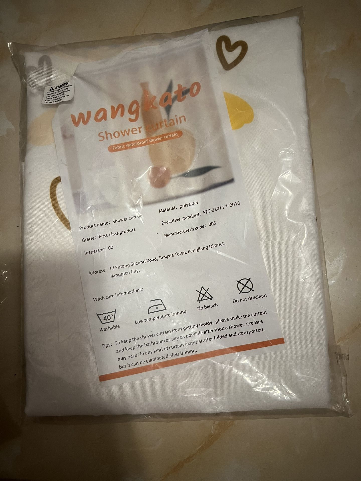 Brand New: White Bath Curtain,12 Hooks,72"Wx72"L