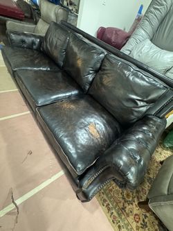 BERNHARDT leather couch