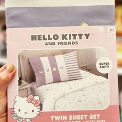 New Little Girls Hello Kitty And Friends Twin Bed Sheet Set Sabanas De Cama De Nina Nuevas