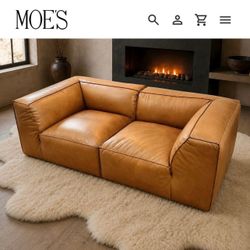 Free Delivery (NEW-IN-BOX) Sofa 100% Buffalo Leather (Retail $3,000+tax)