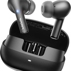 TOZO E2 Wireless Earbuds with 2 Mics AI Call Noise Cancellation, 10mm Drivers with Powerful Bass, App Customize 32 EQs, 30H Playtime, Bluetooth 5.3 He